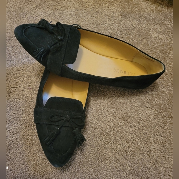 Talbots Francesca Bow Tie Classic black Mul Driving Tartan Flats Size 8.5 EUC - Picture 6 of 7